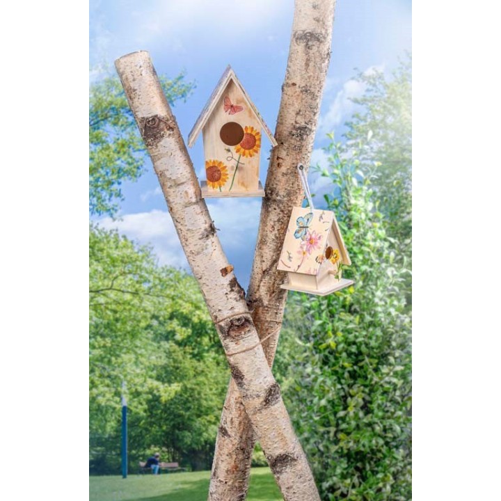 Vogelhaus aus Holz 14,5x11x19cm