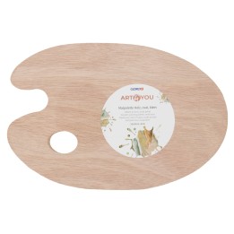Palette en bois, ovale petite 20x30cm, 3mm, FSC