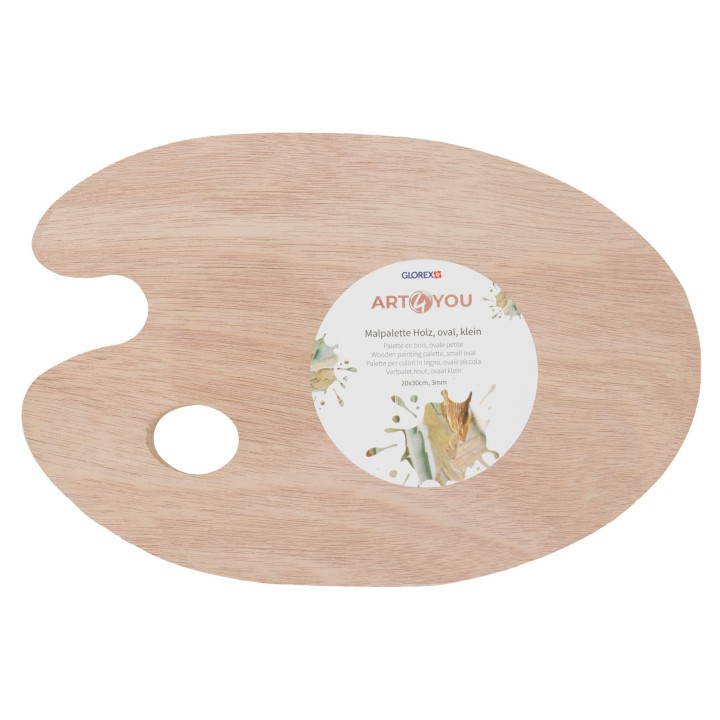 Farbmischpalette oval klein 20x30cm, 3mm, FSC