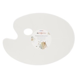 Farbmischpalette oval 30x40cm glatt/flach Kunststoff