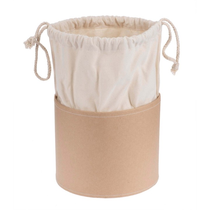 Cardboard box with cotton bag H 15cm, Dia 17,5cm, FSC