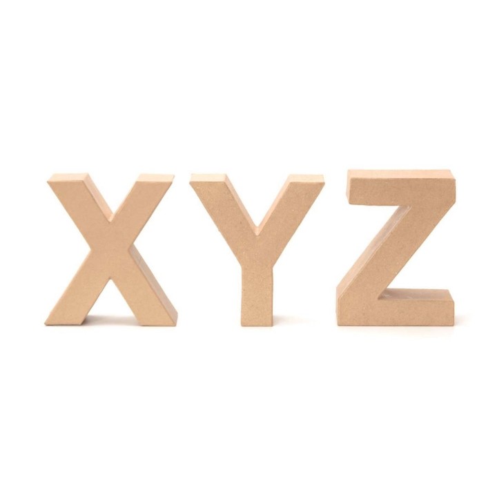 Lettre en carton X 17,5X5,5cm