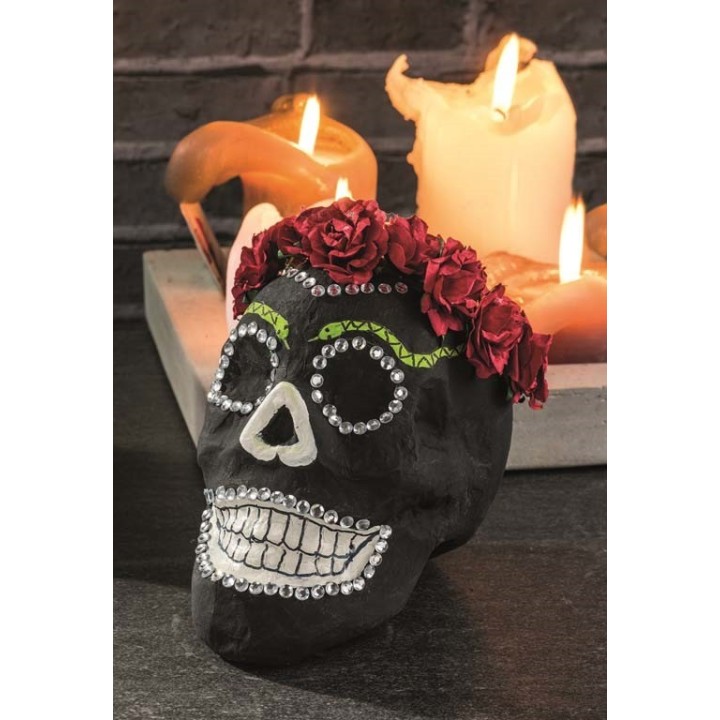 Papp-Totenkopf 15,5x10,5x12cm