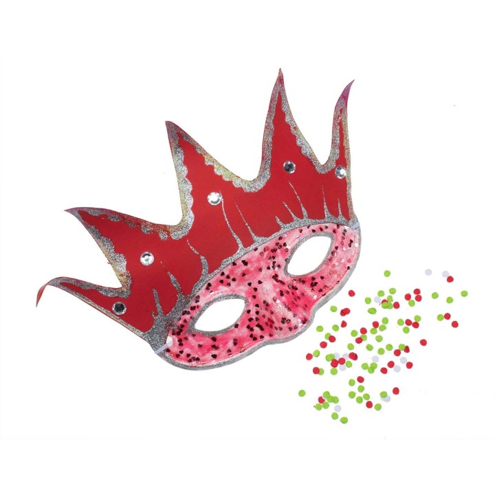 Papp-Halbmaske 17,5x9,5cm 2 Stück