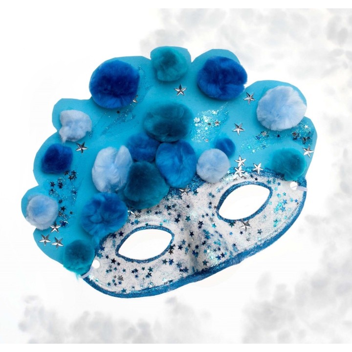 Demi masque en carton 2pcs  17,5x9,5cm