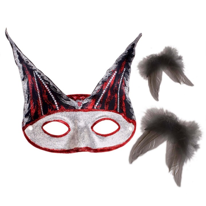 Demi masque en carton 2pcs  17,5x9,5cm