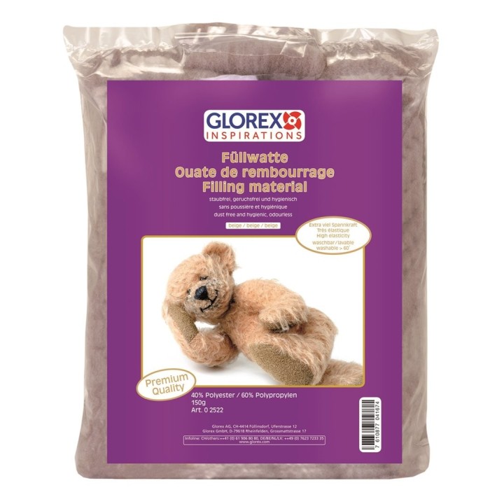 Füllwatte, braun / beige 150g