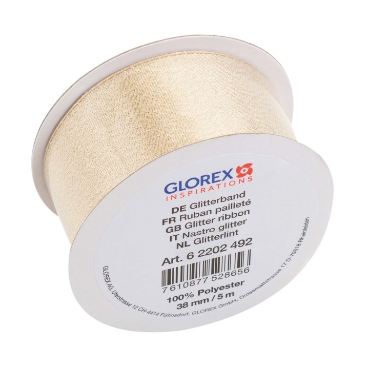 Glitterband gold 38mm 5m