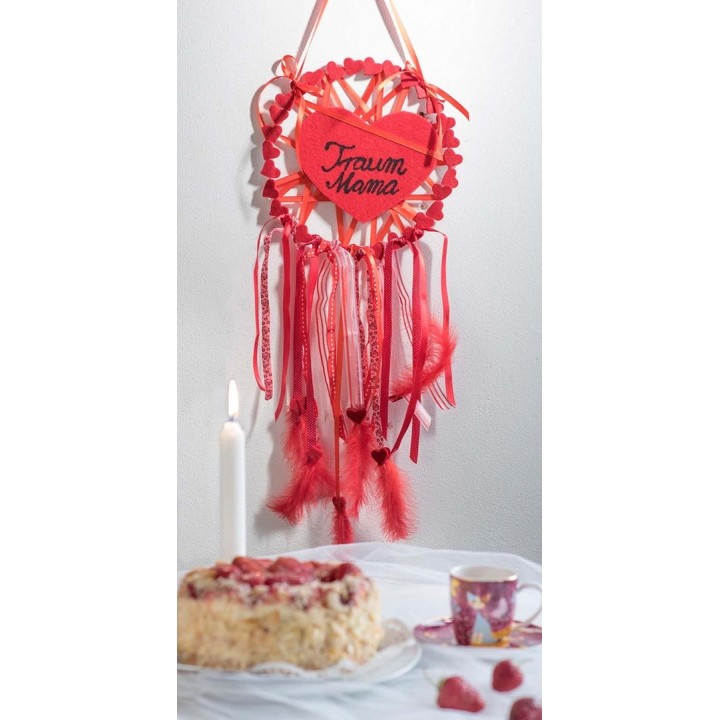 Deco ribbon 5x100cm red colors