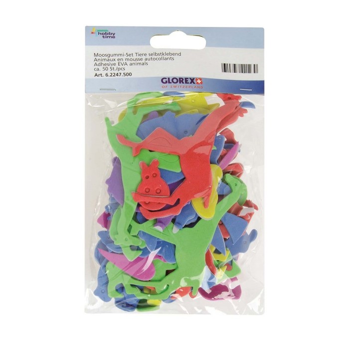 Moosgummi Set Tiere ca. 50 Stück, selbstklebend