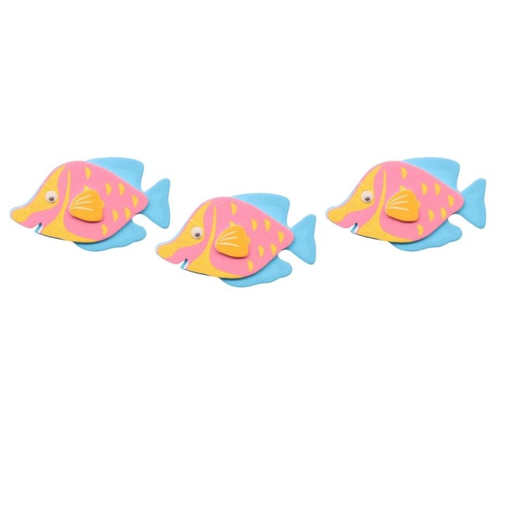 Moosgummi Sticker 12 Stück Fische, selbstklebend