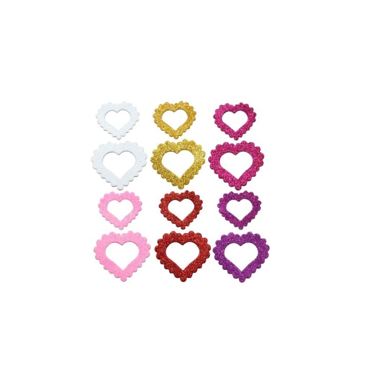Stickers en mousse 72pcs coeurs, autocollant