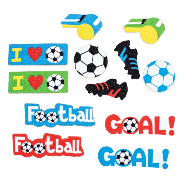 Moosgummi-Stickers, 29-teilig Fußball, selbstklebend