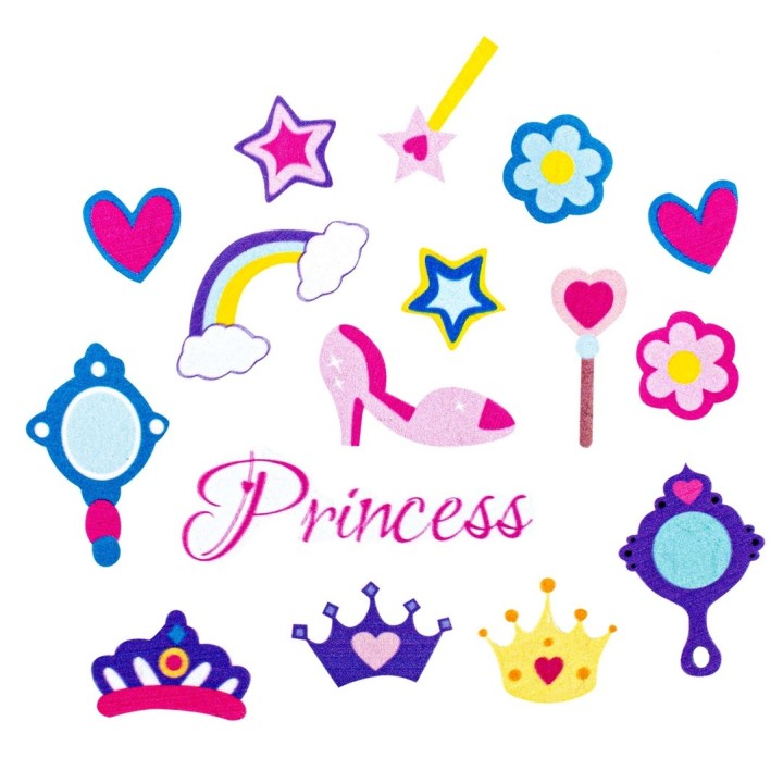 Moosgummi-Stickers, 30-teilig Prinzessin, selbstklebend