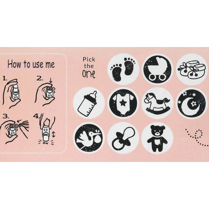 Stempel Little Nio Englisch 18mm, 12-teilig