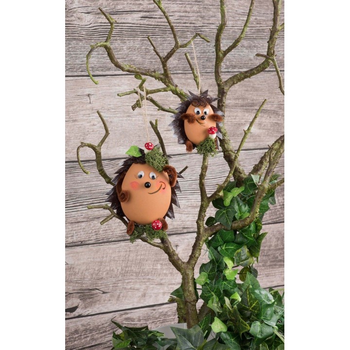 Egg to hang flat 6cm brown 1pce