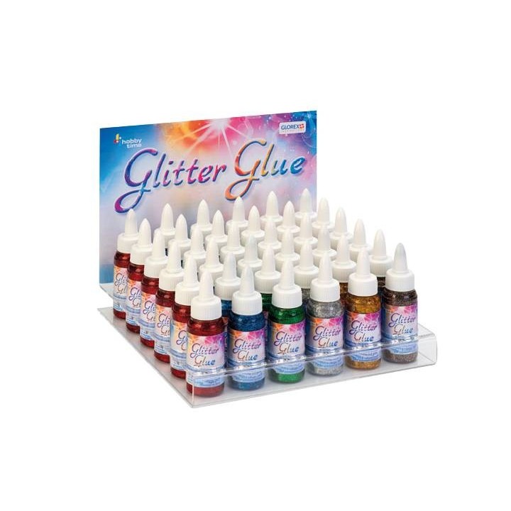 Glitterglue Display 1 6x6 Flaschen