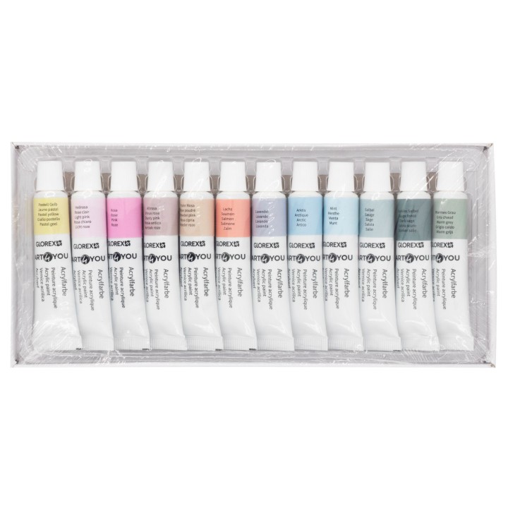 Acrylfarben-Set Pastell 12St, je 12ml