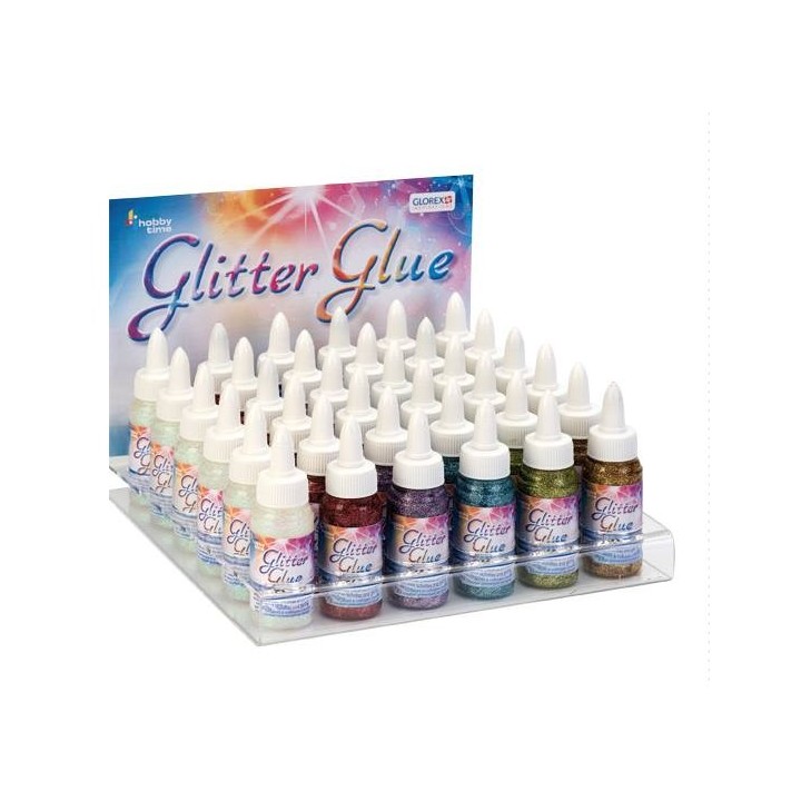Glitterglue Display 2 6x6 Flaschen