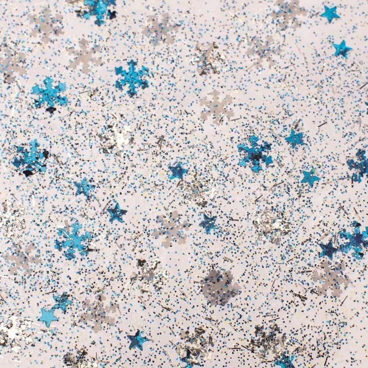 Glitter glue 53ml Confetti Snow blue/silver