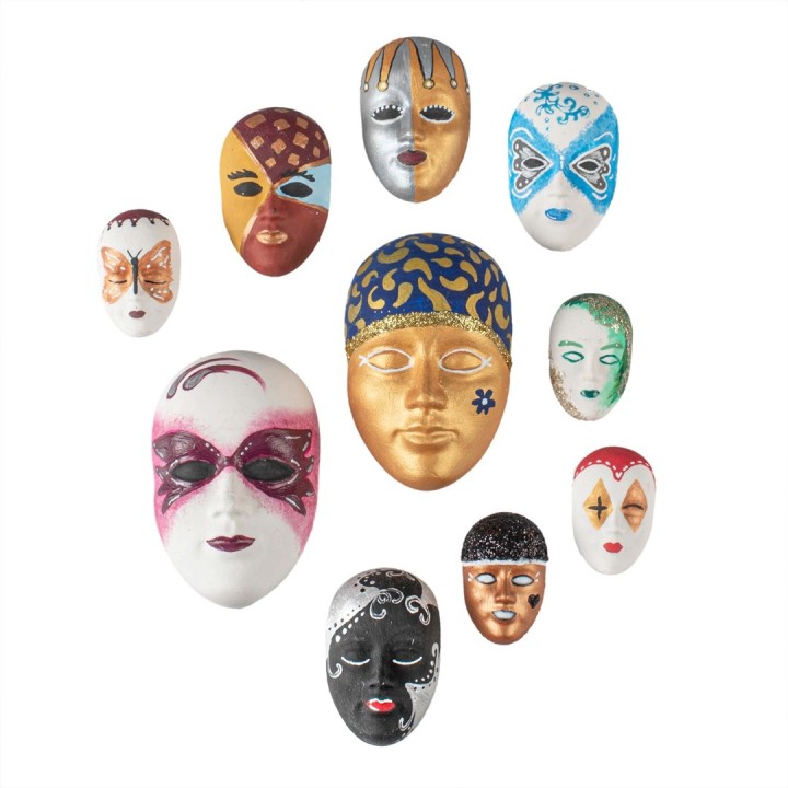 Giessform Masken-Set 10-tlg.