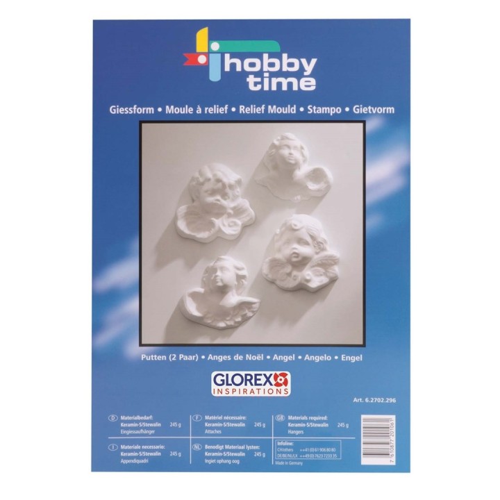 Relief mould cherubs (2 pairs)