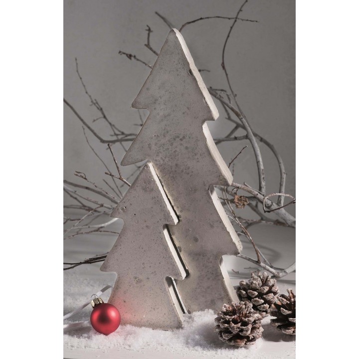 Giessform Tannenbaum gross 2-tlg PE, 14x29cm