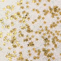 Glitterglue Flasche 53ml "Confetti" Sterne gold