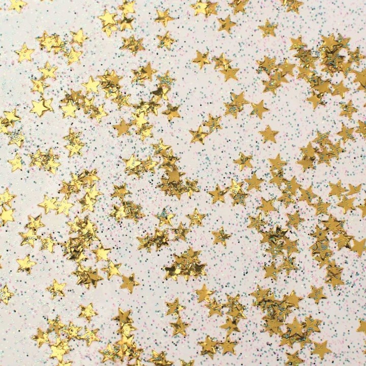 Glitter glue 53ml Confetti stars gold