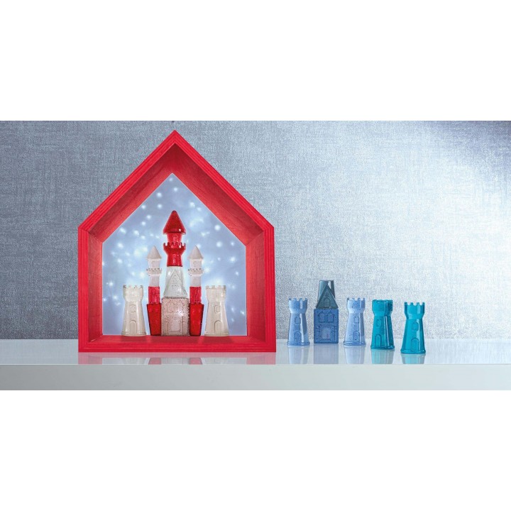 Silikon-Form 15x12cm Schloss 9-teilig
