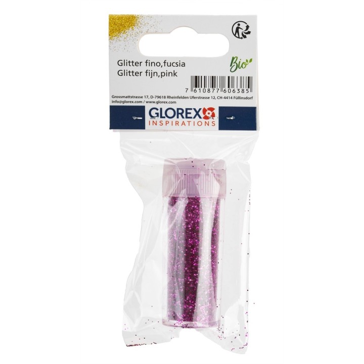 Organic glitter, fine 10g pink