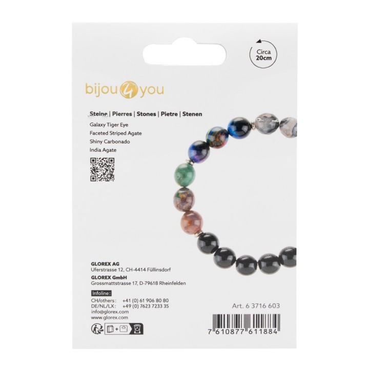 DIY kit bracelet natural stone multicolor