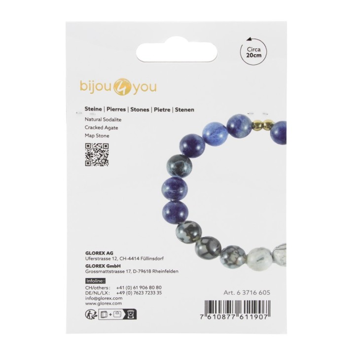 Armband, Naturstein, Marmor DIY, 10mm
