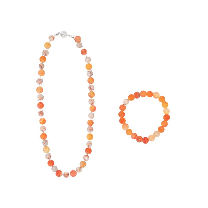 Natursteine, 10mm, 10St. Matte Cracked Agate
