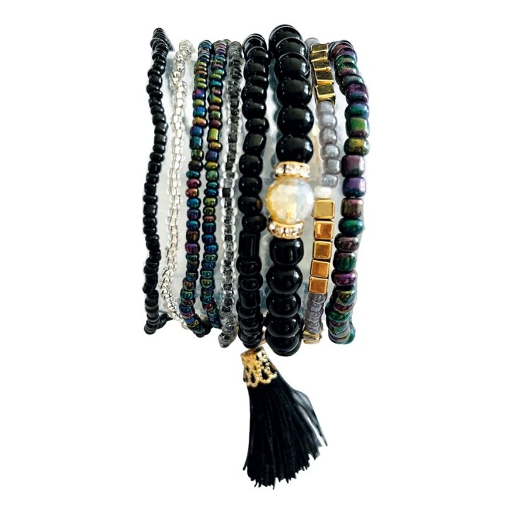 DIY Armband-Set, schwarz