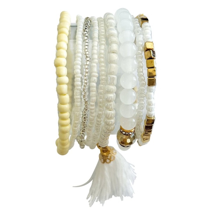 DIY Armband-Set, weiss