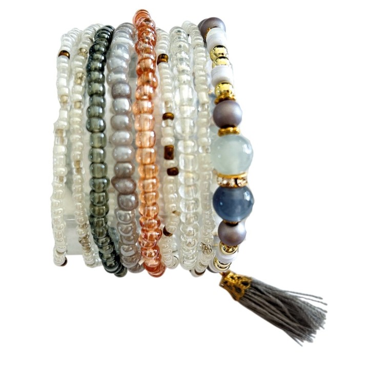 DIY Armband-Set, grau