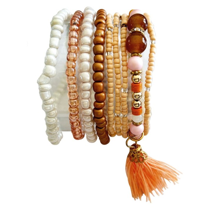 DIY Armband-Set, sandfarben