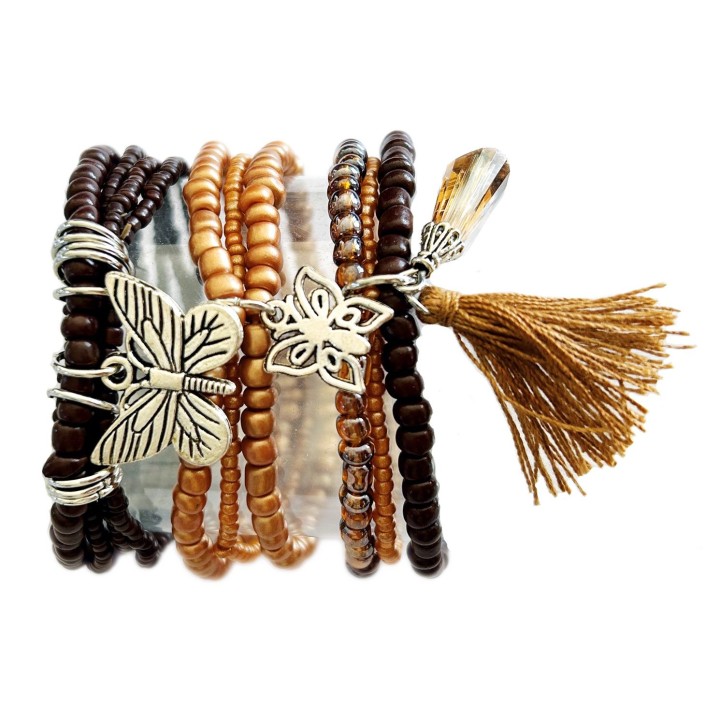 DIY Armband-Set, brauntöne