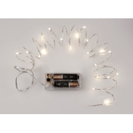 Lichterkette 20 Lämpchen für 2xAA 2m