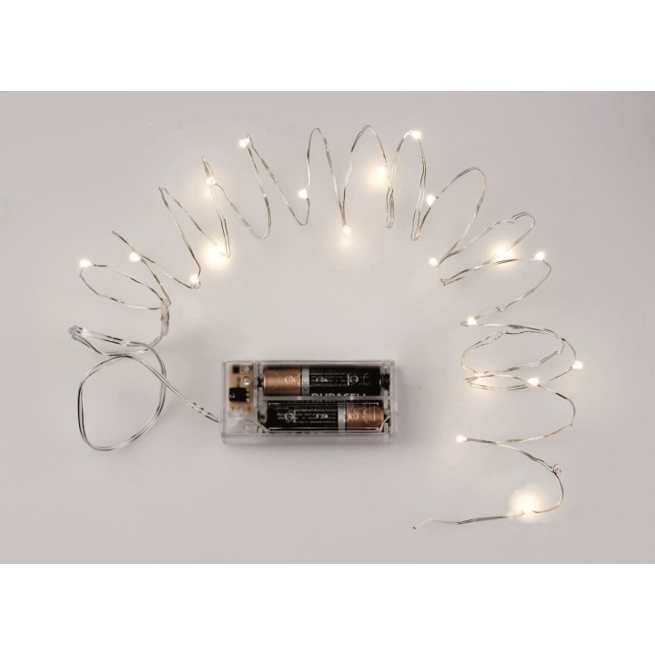 Light garland 20 lights for 2xAA 2m