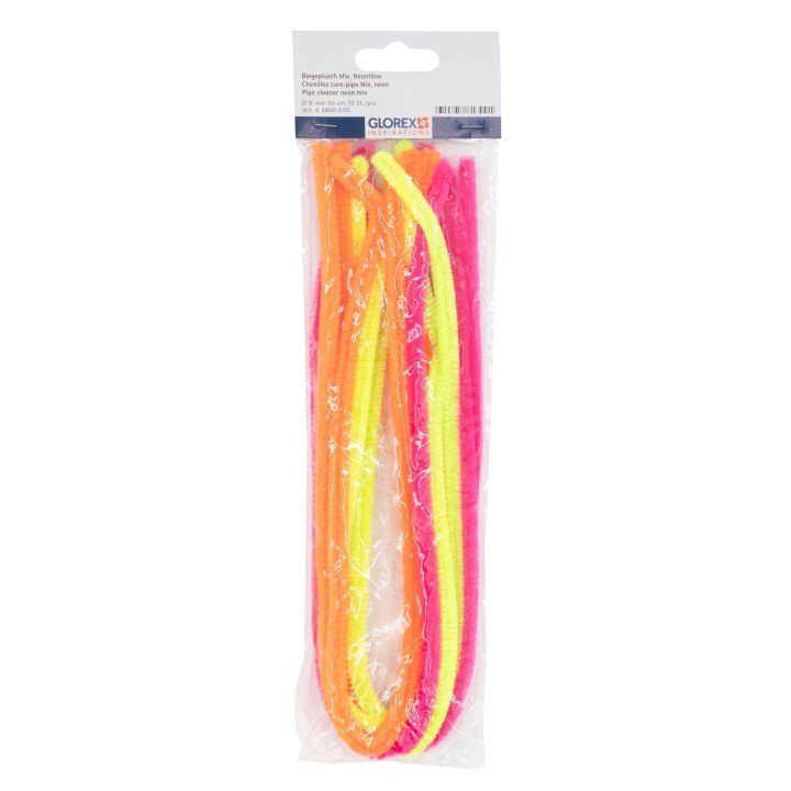Biegeplüsch Mix 10 St, 50 cm Neontöne