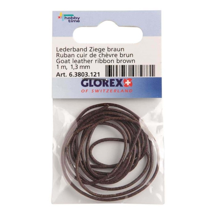 Lederband Ziege 1,3mm /1m braun