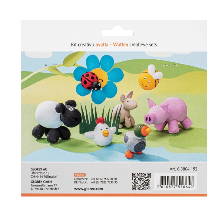 Kit créatif ouate, rouleaux 45 pcs