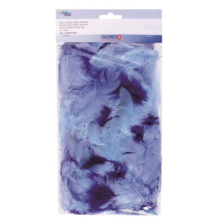 Deco-Federn blau-sortiert 10g