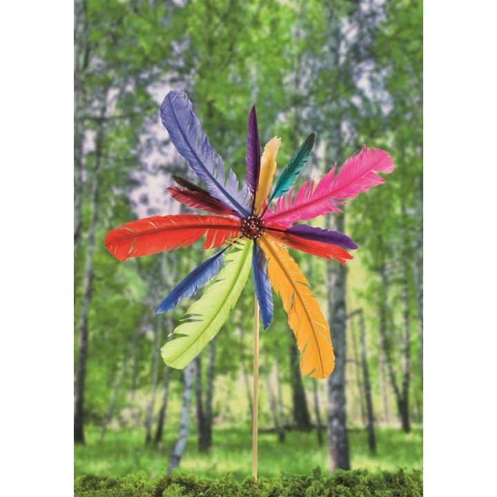 Indianerfedern, bunt, 5 Stück 28-30cm