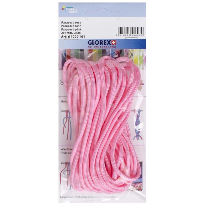 Paracord 2x4mm, 5m rosa