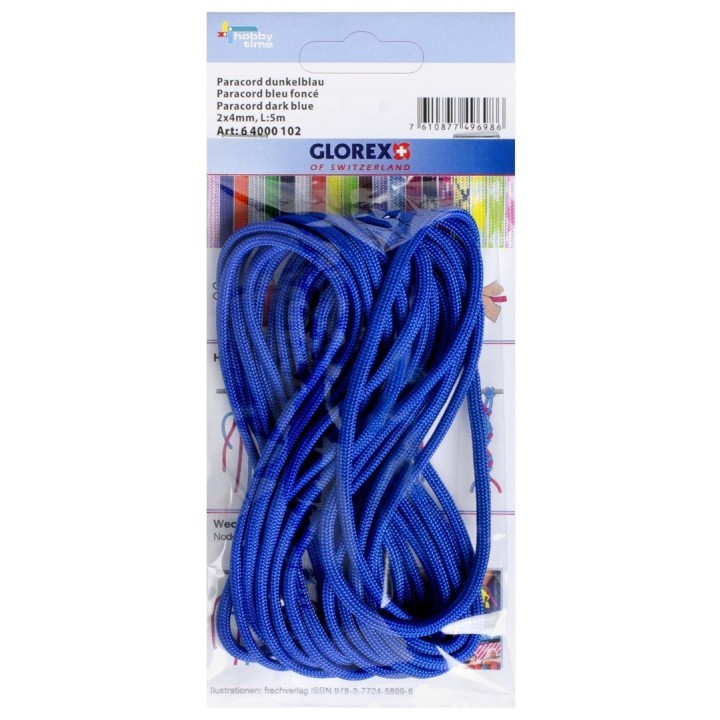 Paracord 2x4mm, 5m bleu foncé