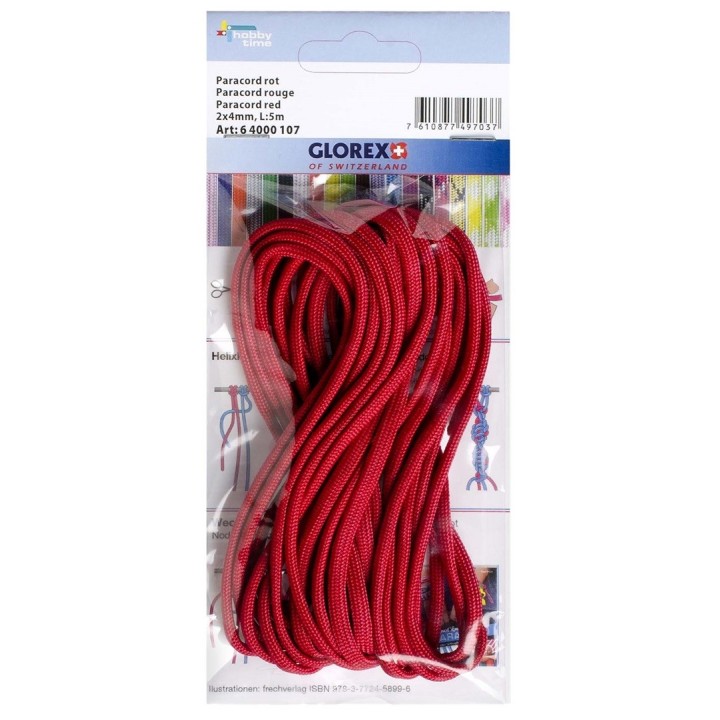 Paracord 2x4mm, 5m rouge