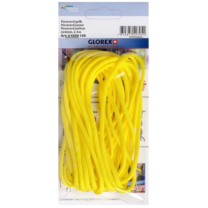 Paracord 2x4mm, 5m gelb